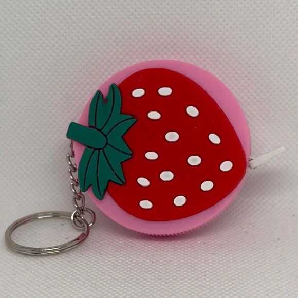⭐️ Host Pick ⭐️Strawberry Keychain Measuring Tape Accessory 60 inches - Picture 2 of 5